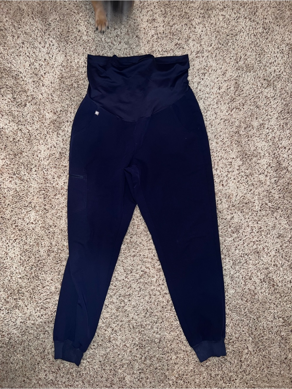 Navy Maternity Figs Jogger Scrubs- M